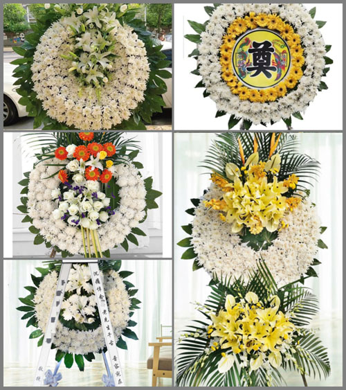 湖北黄冈市黄梅县刘佐乡梅花屋村花圈速递